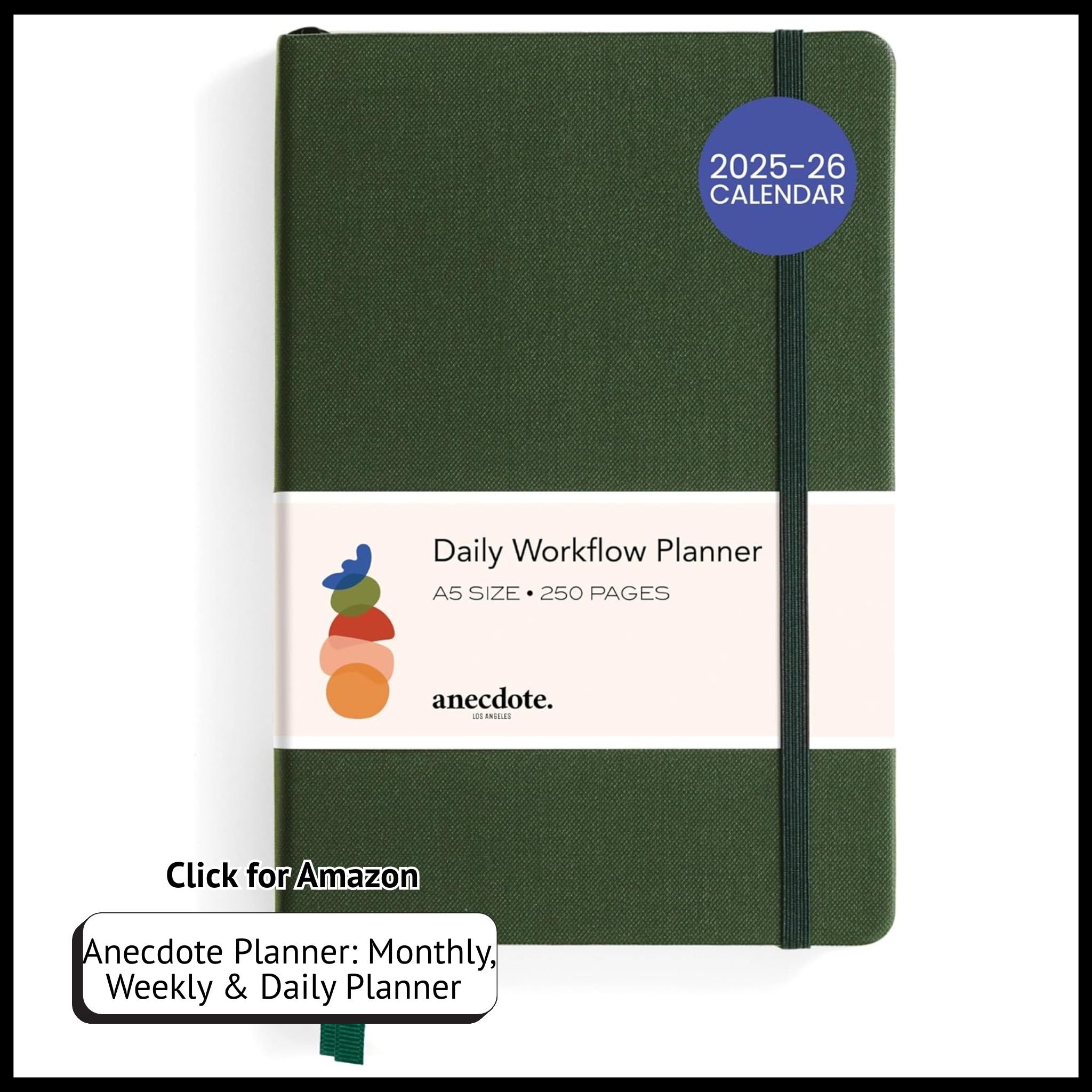 Anecdote 2025 Planner – Monthly, Weekly & Daily Layouts to Organize Goals, Tasks & Plan Your Success.