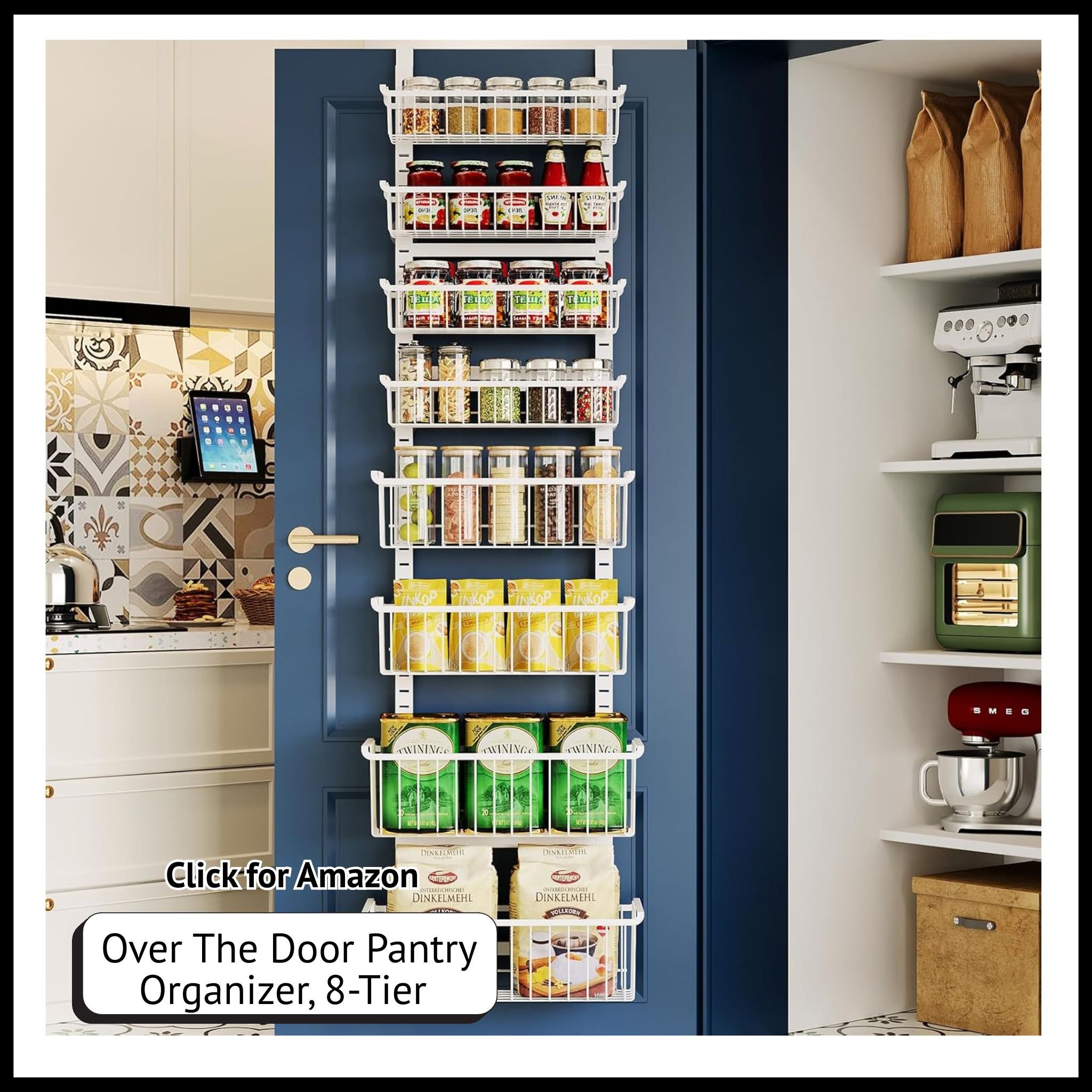 C&AHOME 16-cube organizer – modular plastic shelf unit for customizable pantry, closet, or office storage.