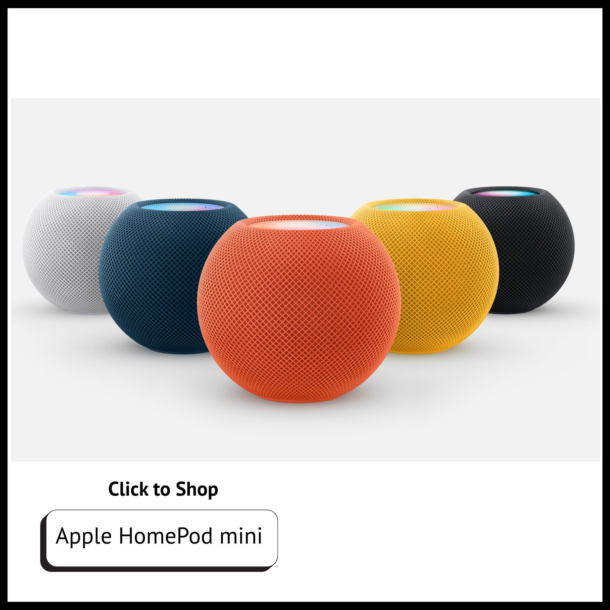 Apple HomePod Mini – compact smart speaker with Siri voice control, high-fidelity sound, and seamless Apple Home integration.