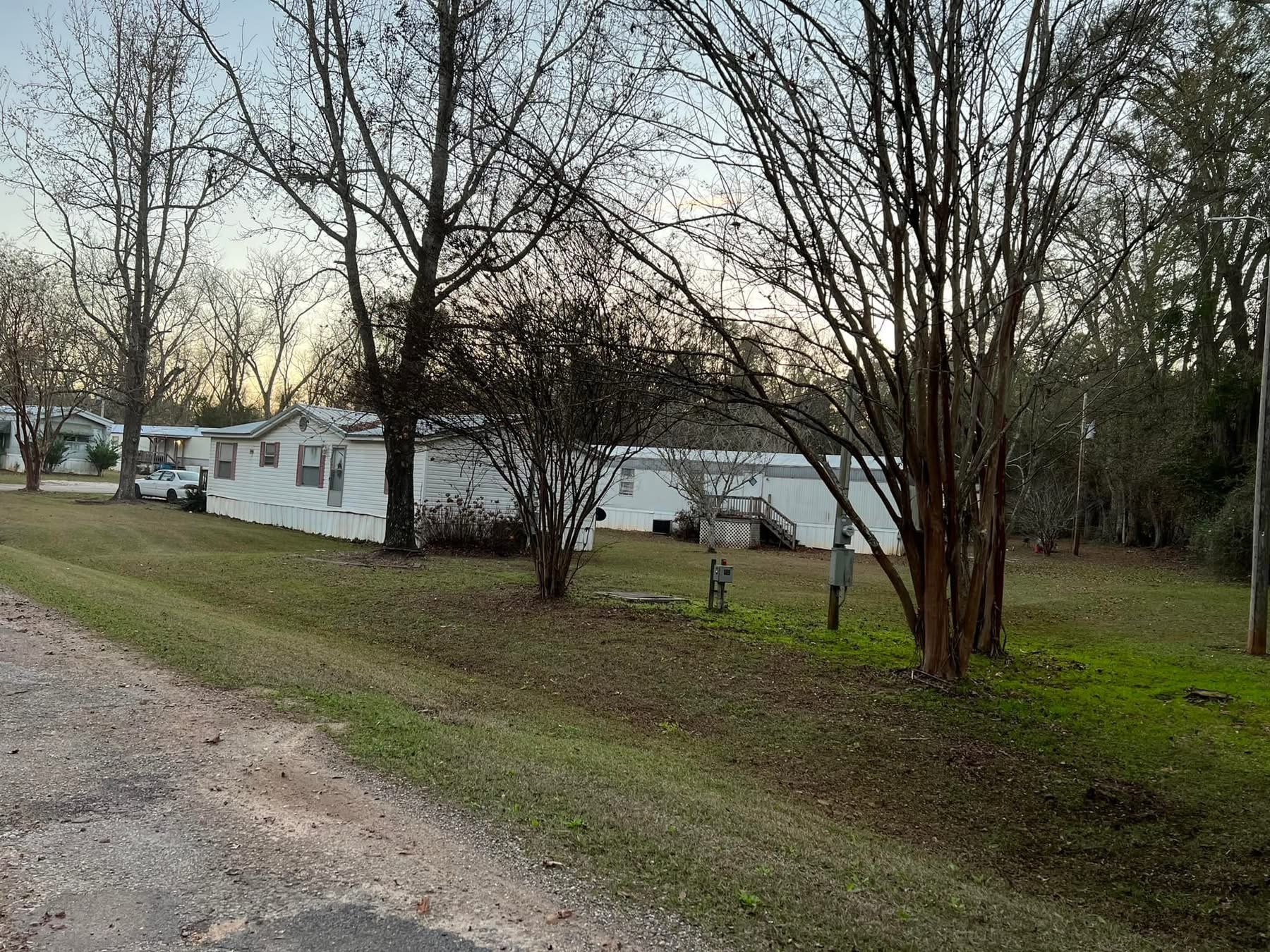 Backyard clear of leaves after cleanup