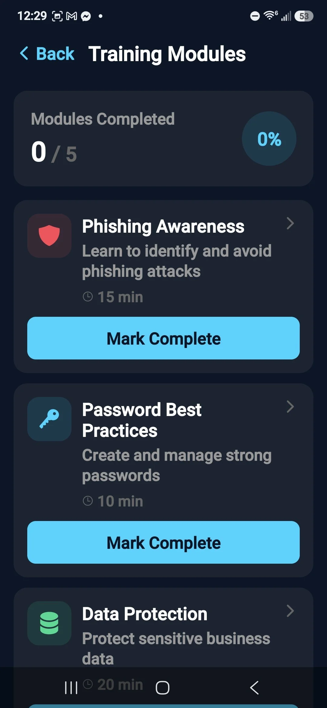 Training Modules