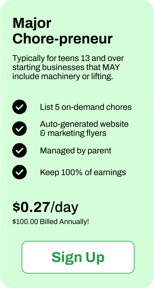 major-chore-preneur-annual-billing-card