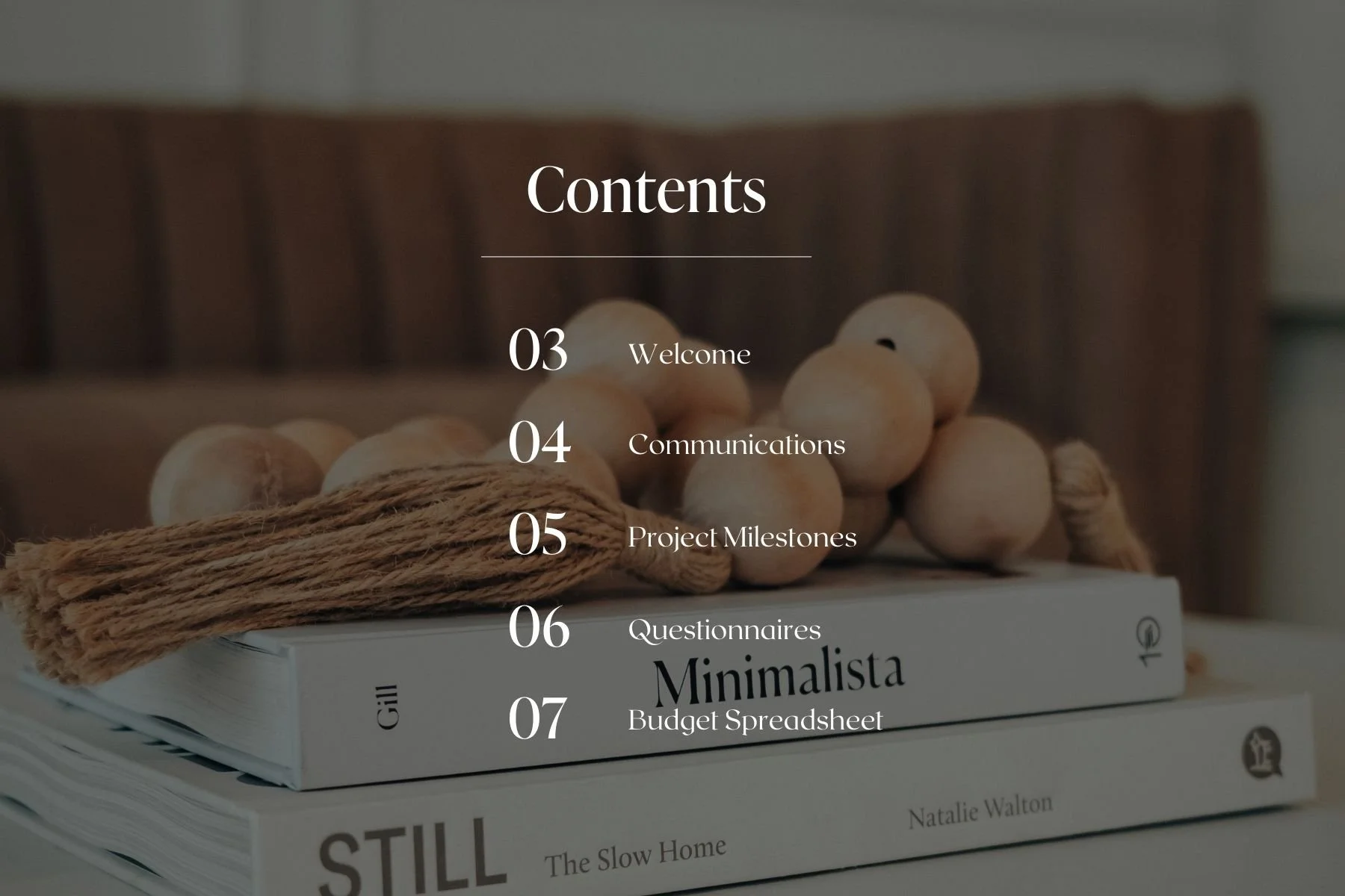 Full-service interior design process visuals showing planning, selections, and project coordination steps.