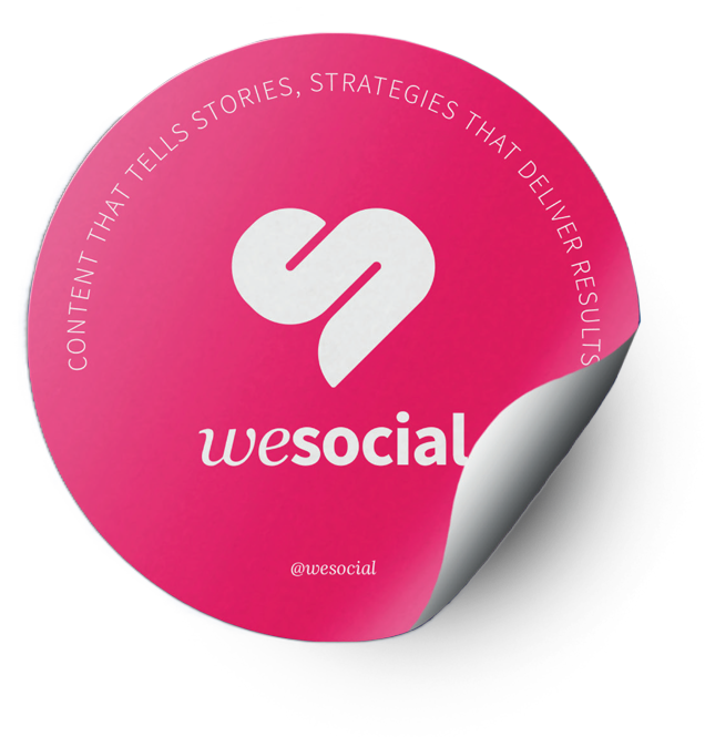 WeSocial Miami content creation sticker