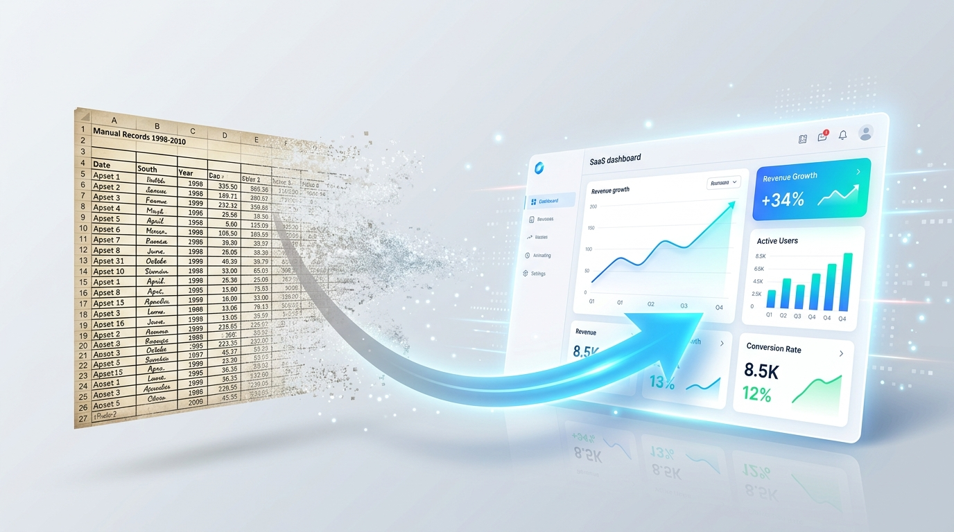 Six-week timeline showing the transition from fragmented spreadsheets to a unified headcount planning system with real-time data.