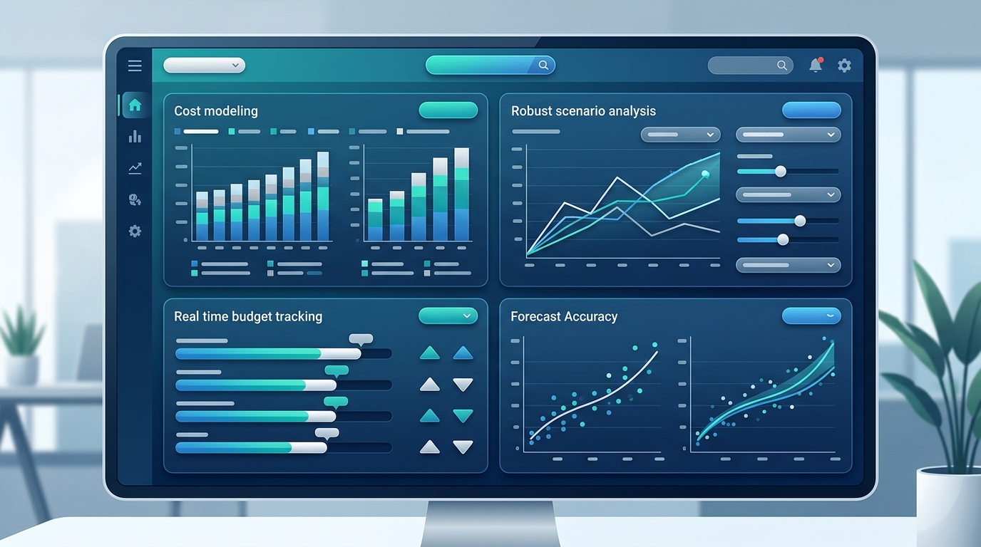 An office table in a meeting room with a tv mounted on the wall