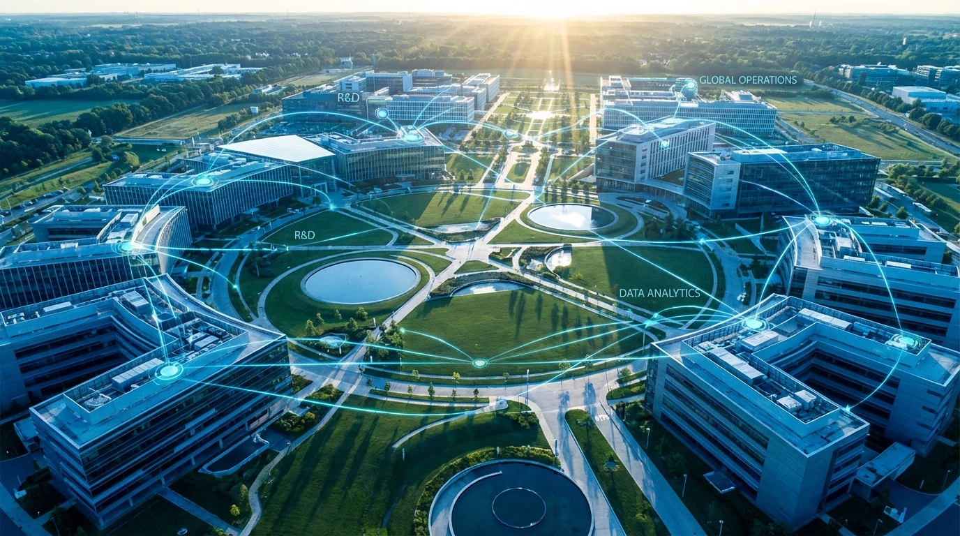 A CFO examinging budgets on a large monitor