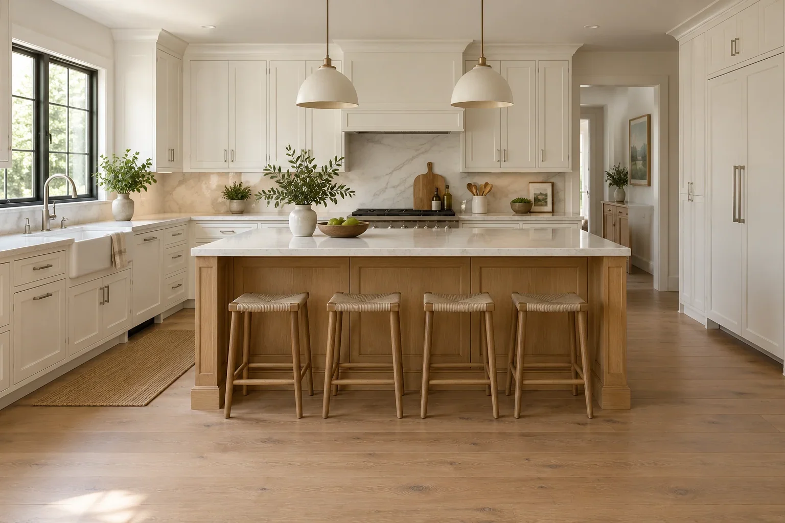 Illustrative kitchen design concept: oak island.