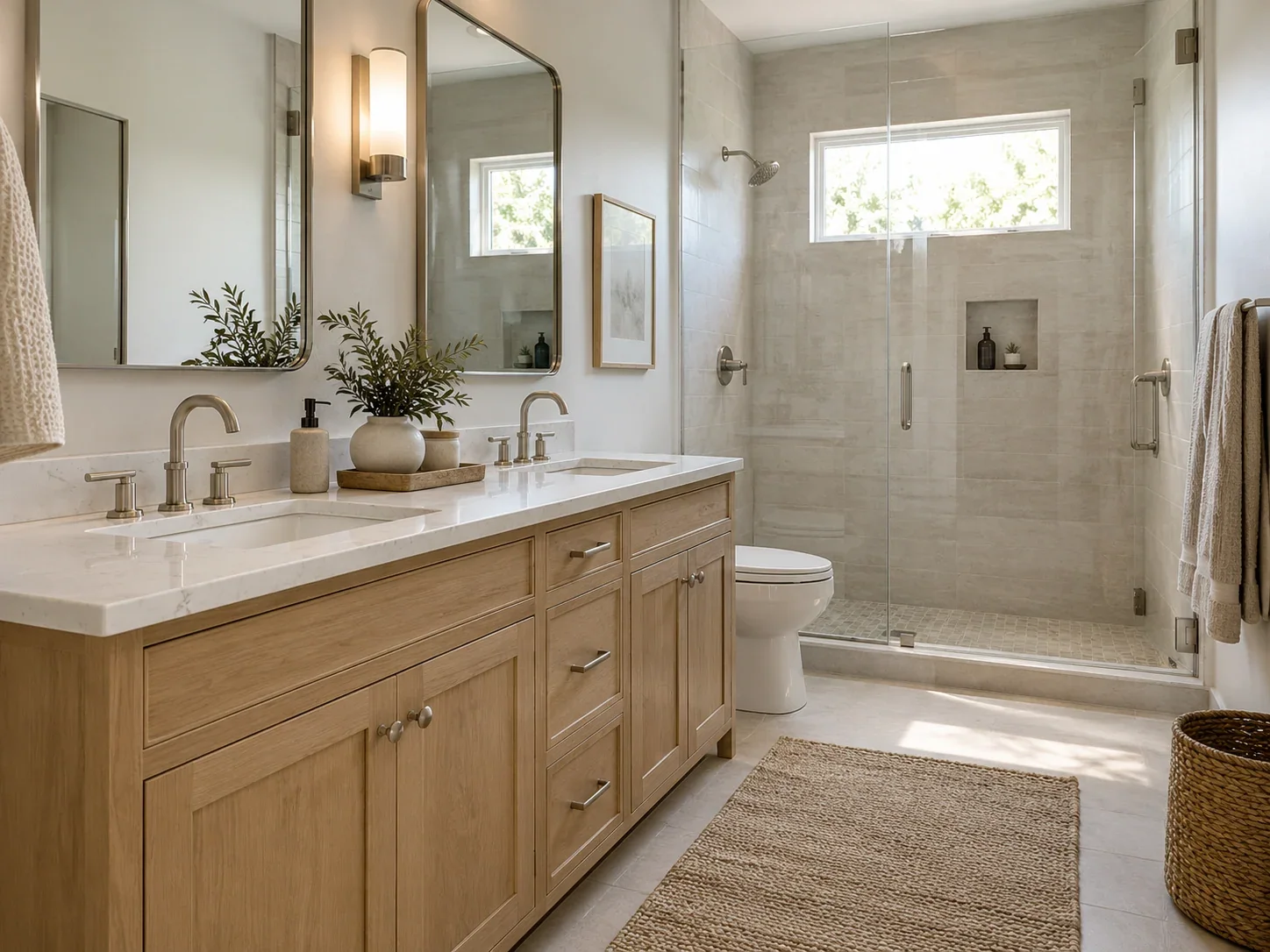 Illustrative bathroom design concept: finished room.
