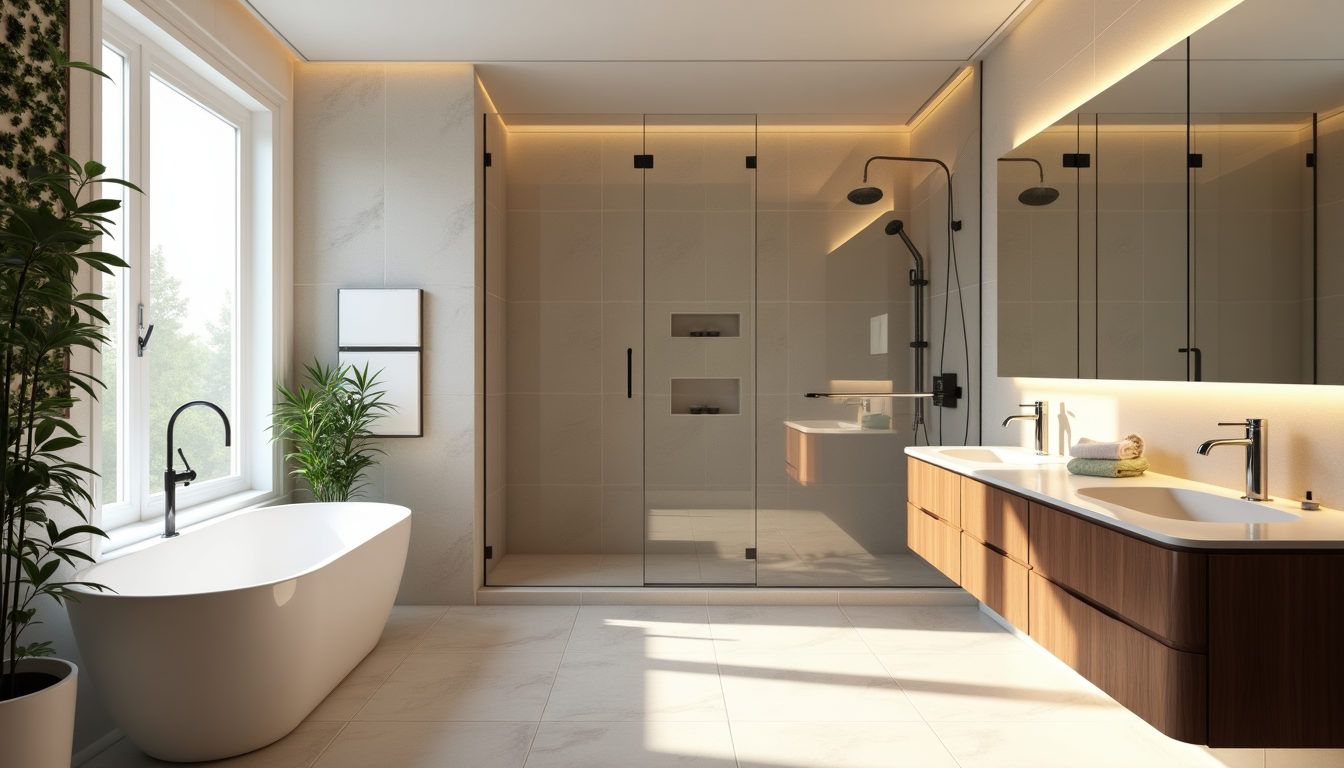 Modern spa-style bathroom renovation completed in Mimico Toronto