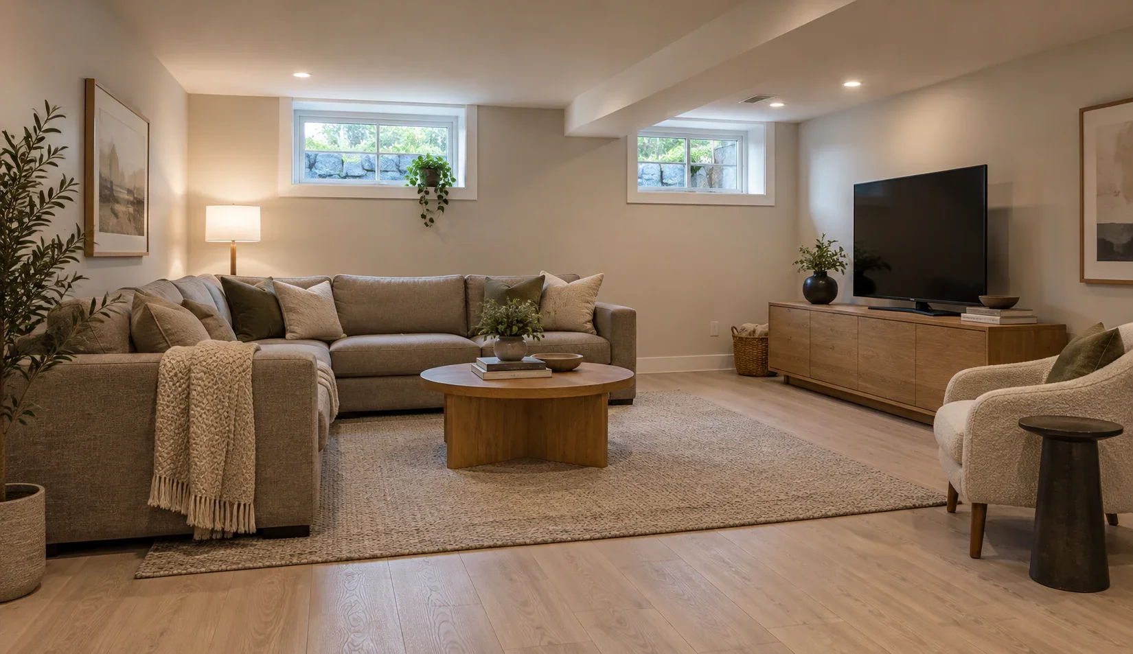 Illustrative basement design concept: lounge.