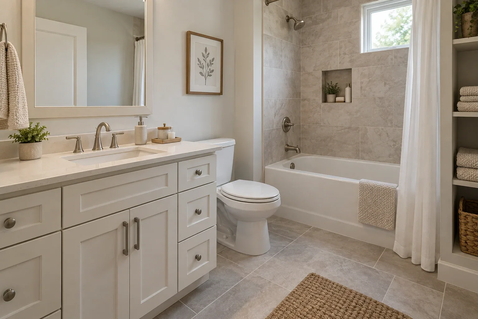 Illustrative bathroom design concept: tub vanity.
