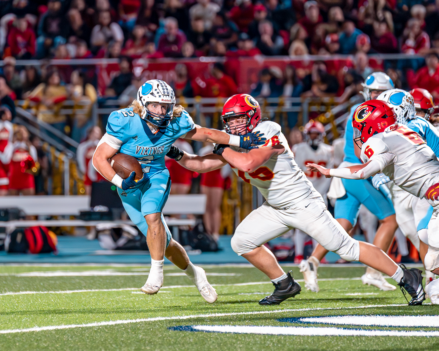 Football game action photo