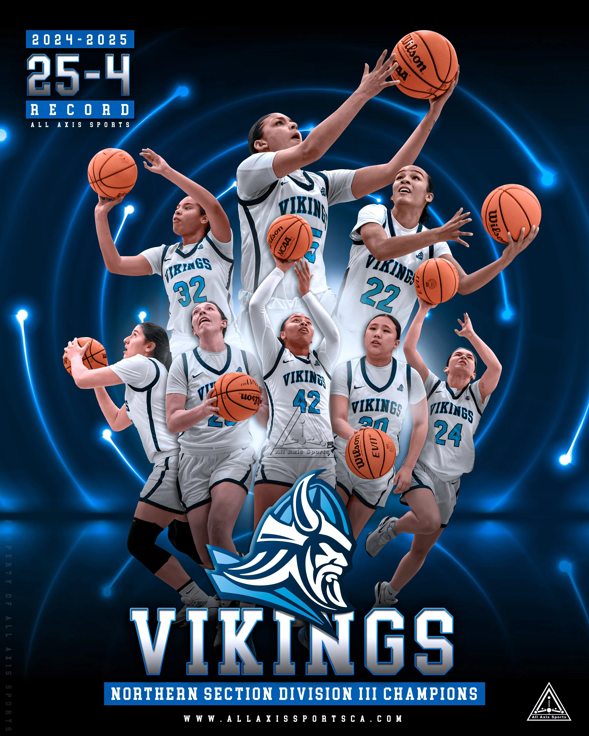 Pleasant Valley Vikings section champions graphic
