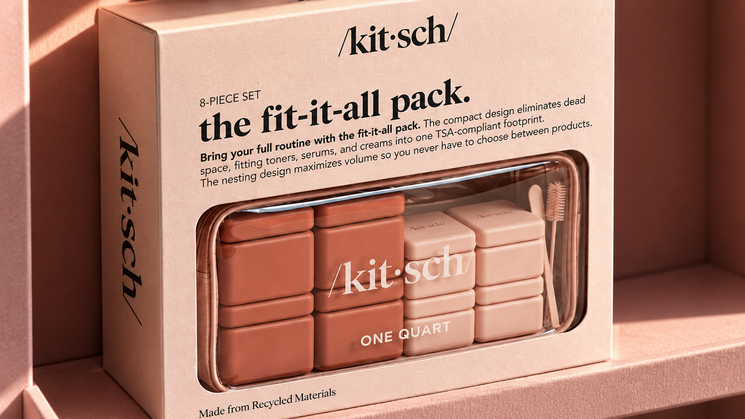 Boxed pack with a window onto the nested set