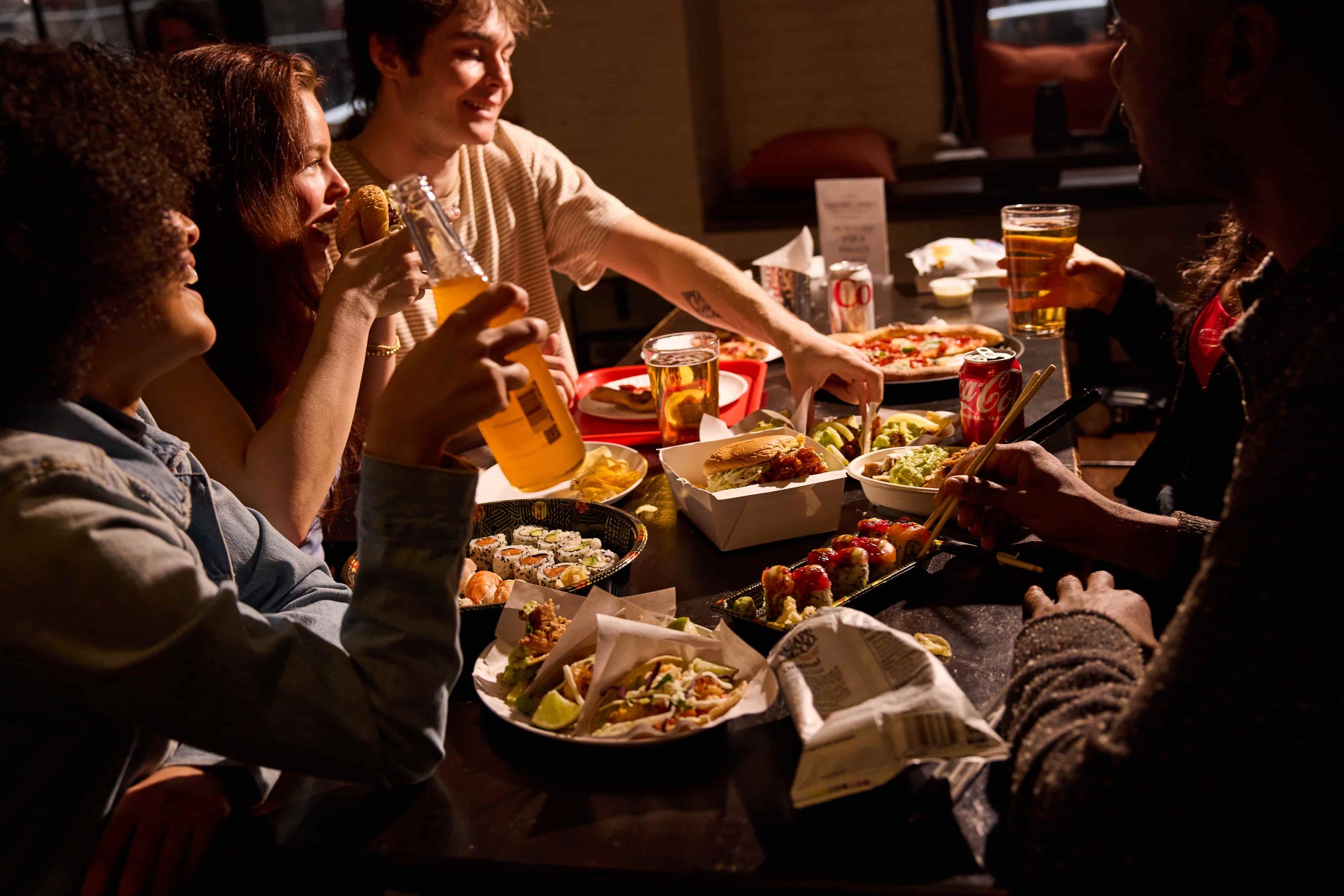 Diverse selection of restaurant dishes