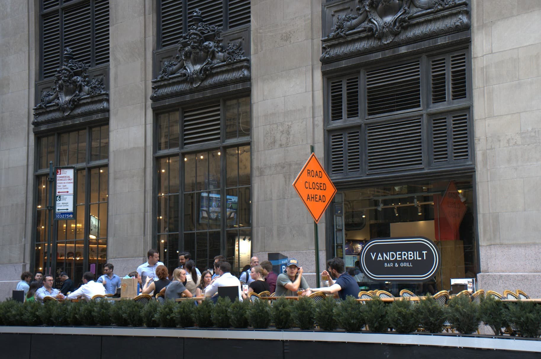 Outdoor dining near Grand Central Terminal at Vanderbilt Market