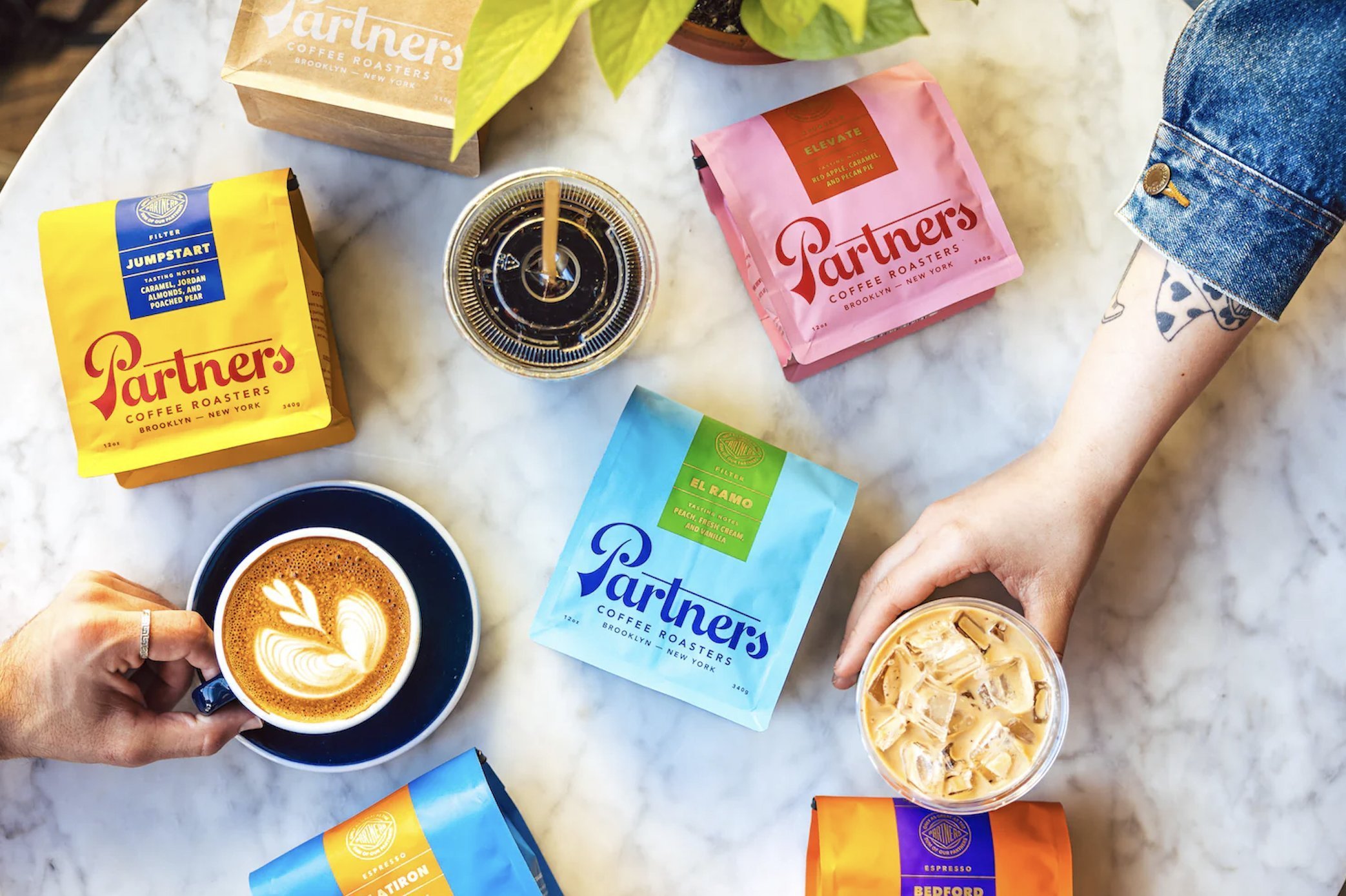 Coffee and pastries from Partners Coffee