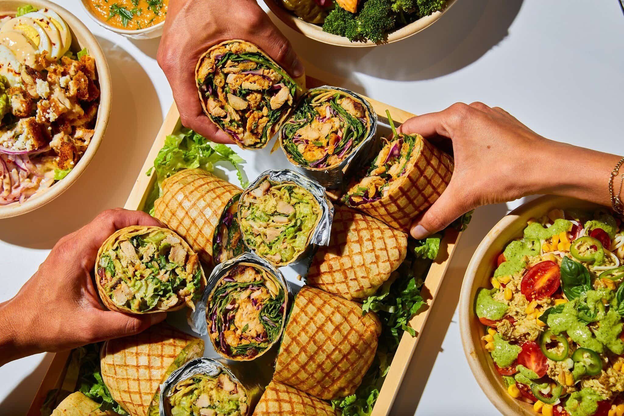 Twenty One Grains bowls with fresh ingredients