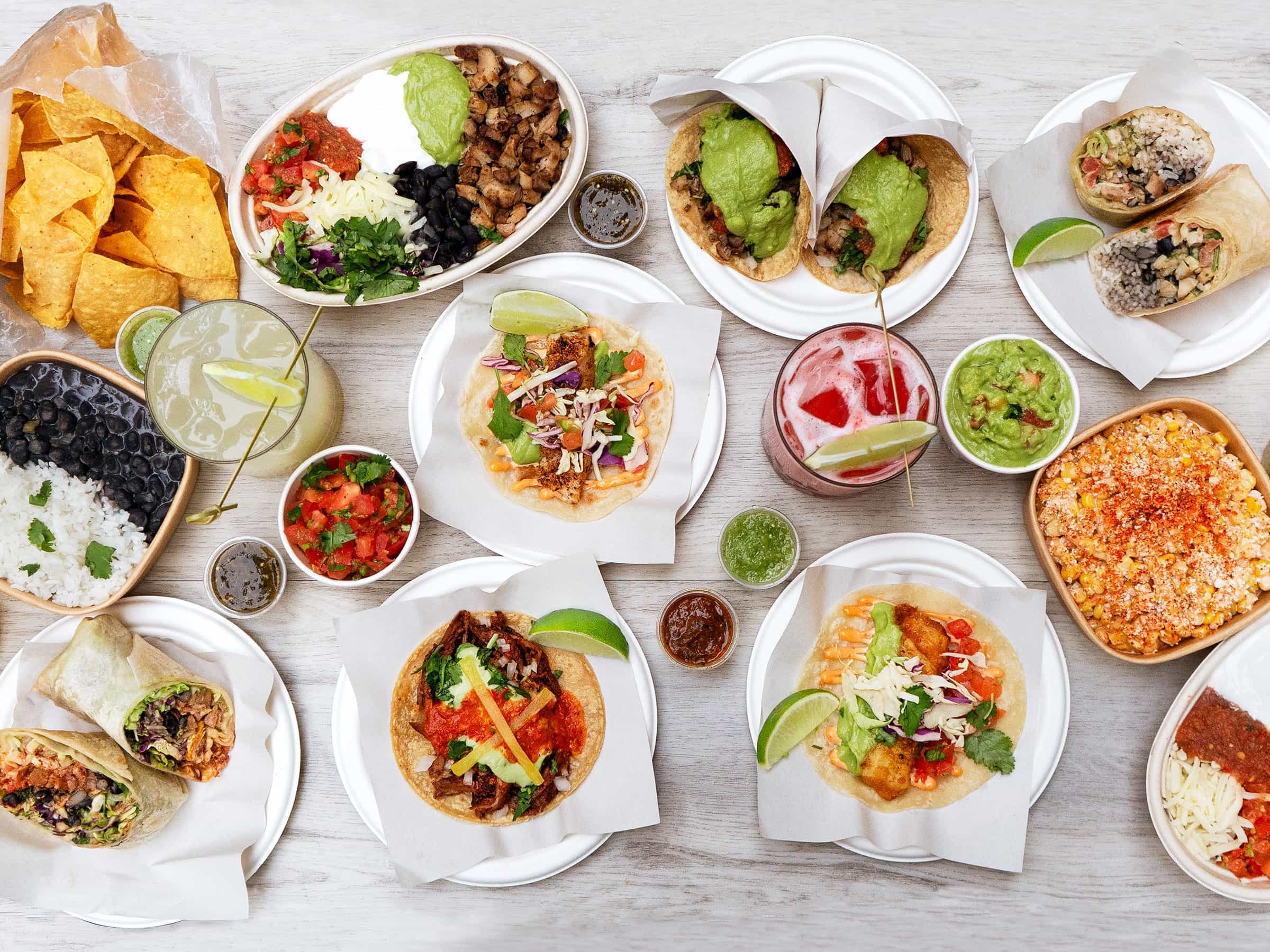 Colorful array of tacos from Miss Yolo's
