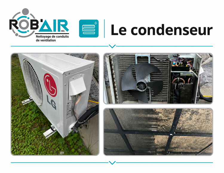Condenseur extérieur de thermopompe avant le nettoyage