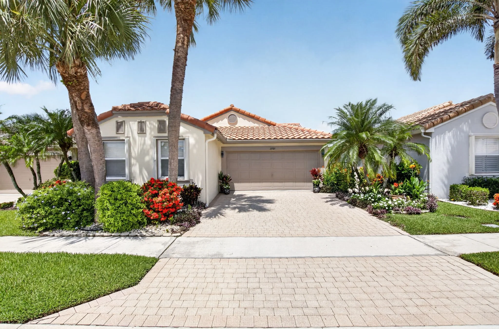 Mediterranean curb appeal at the front exterior