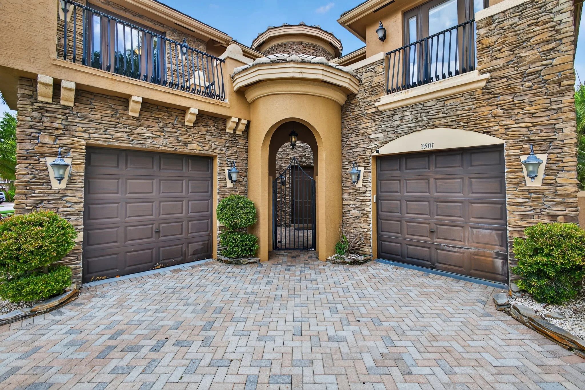 Front entry — dual garages