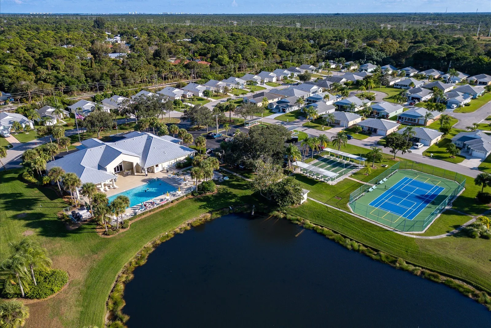 Palm Grove full amenity campus aerial view