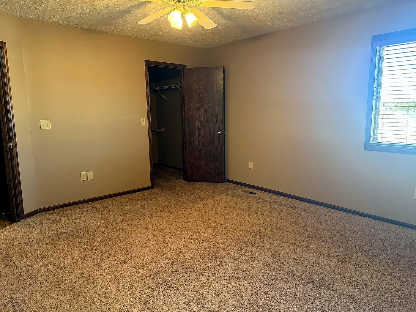 Bedroom in the three bedroom layout
