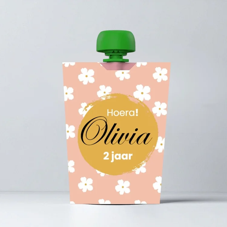 Knijpfruit wikkel met bloemen