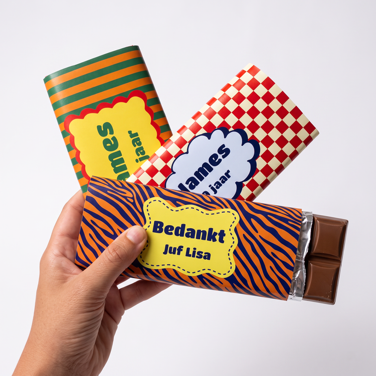 Chocoladewikkel voor de juf of meester, jongens