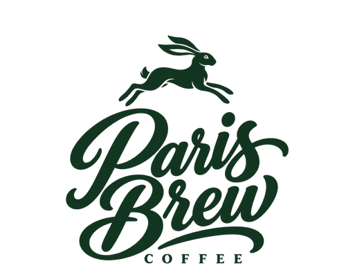 Paris Brew Coffee — script and leaping hare