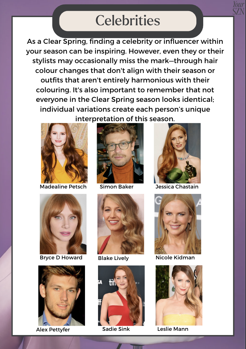 Spring Clear Celebrities