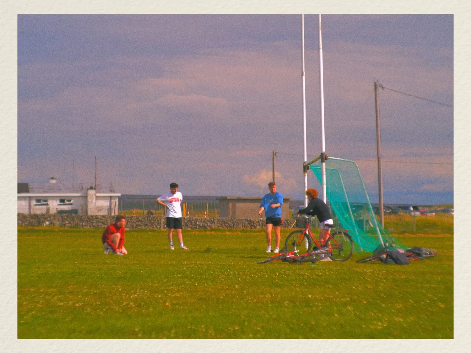On the pitch.