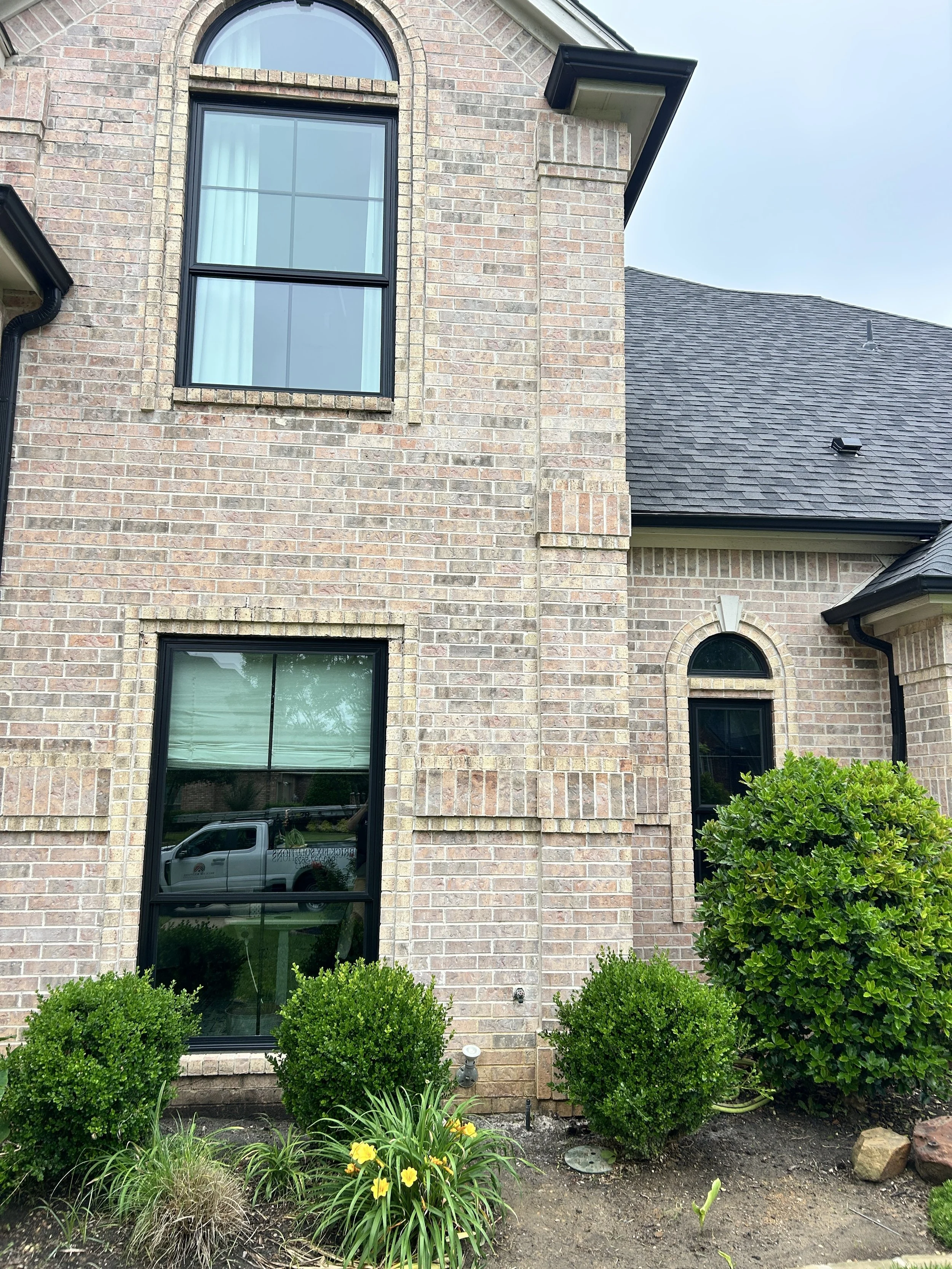 Full-height masonry movement joint repair on a Southlake Texas brick home