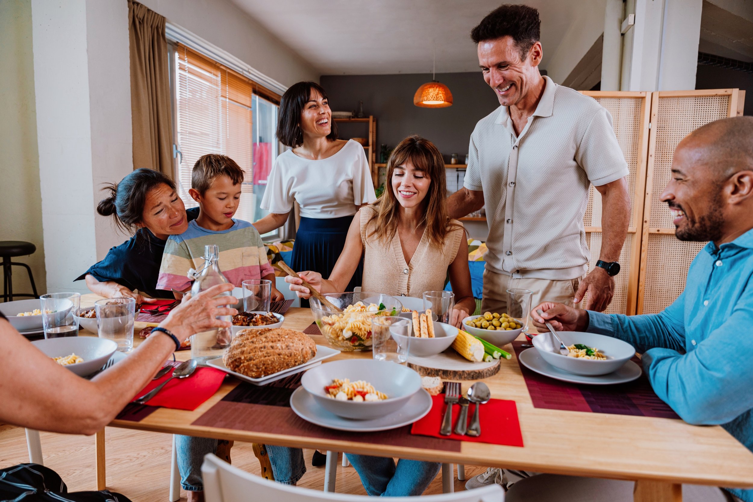 Friends and family spending time together