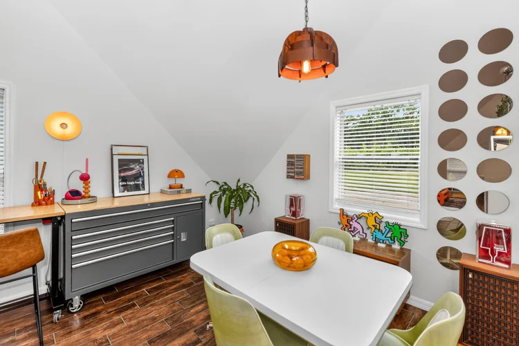 Retro-style dining nook interior