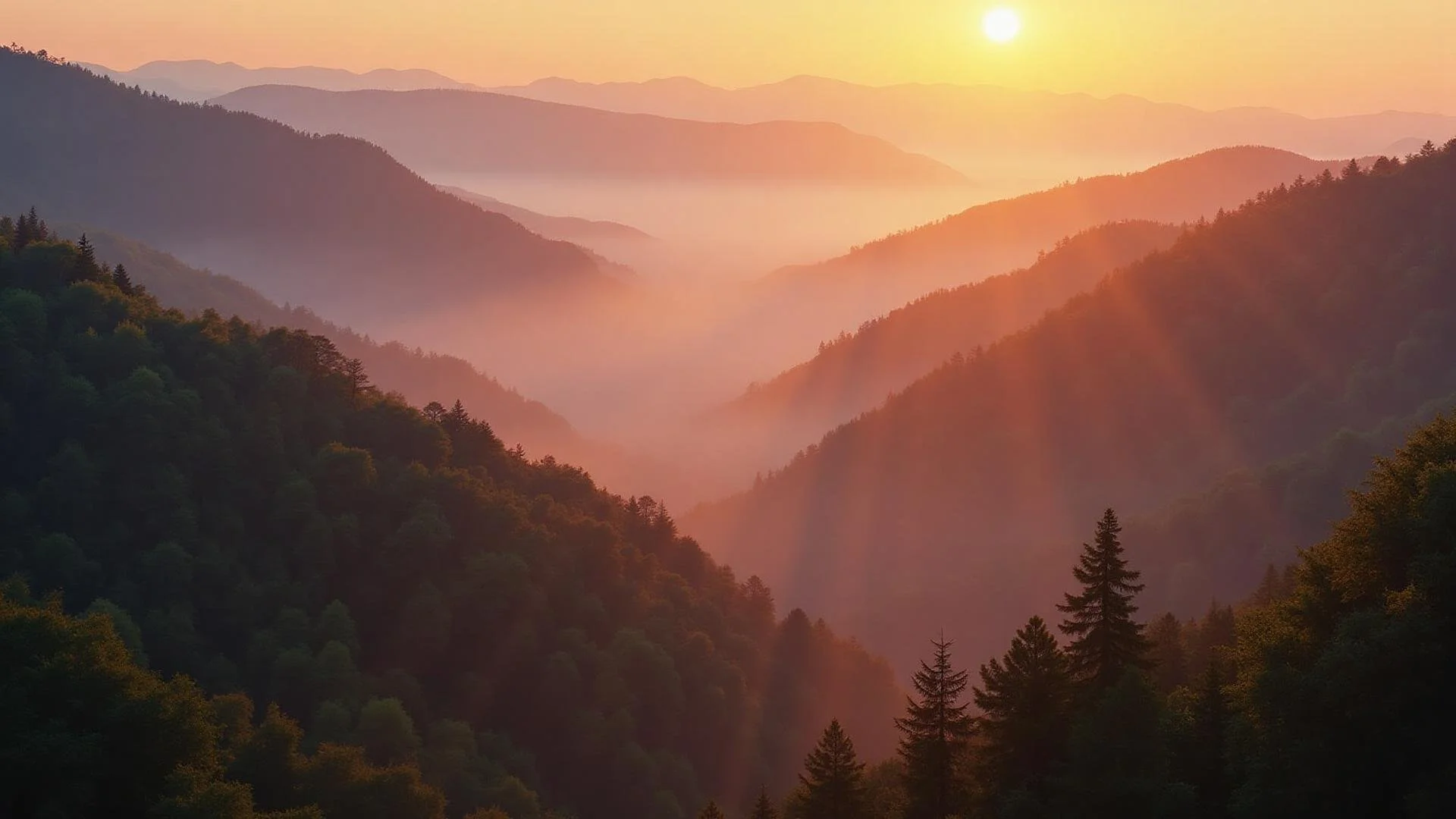 Peaceful North Carolina mountain landscape representing mental wellness