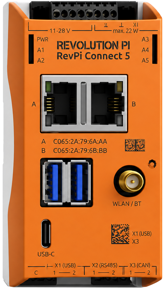 RevPi Connect 5, front view
