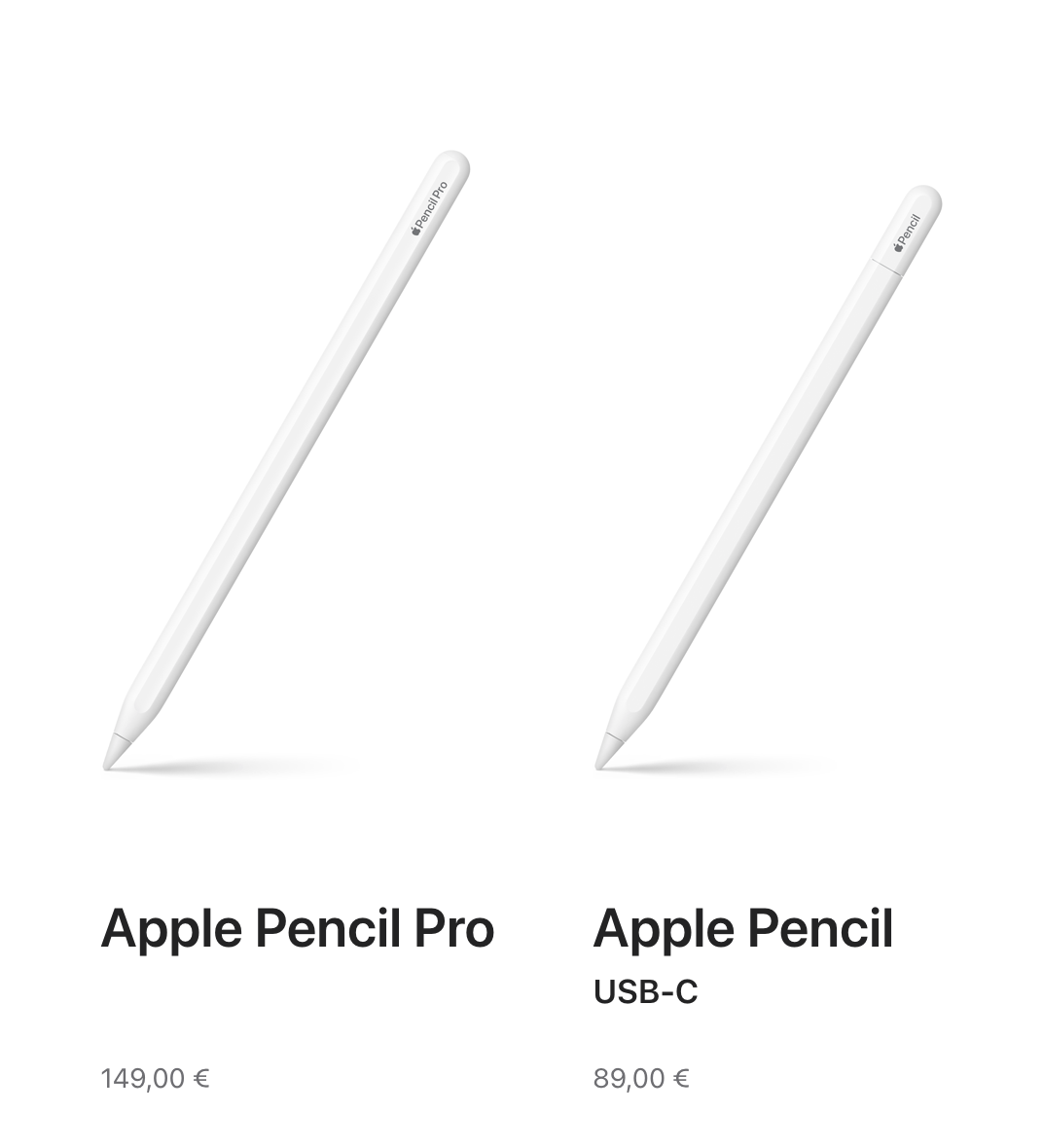 Apple Pencil und USB C Pencil