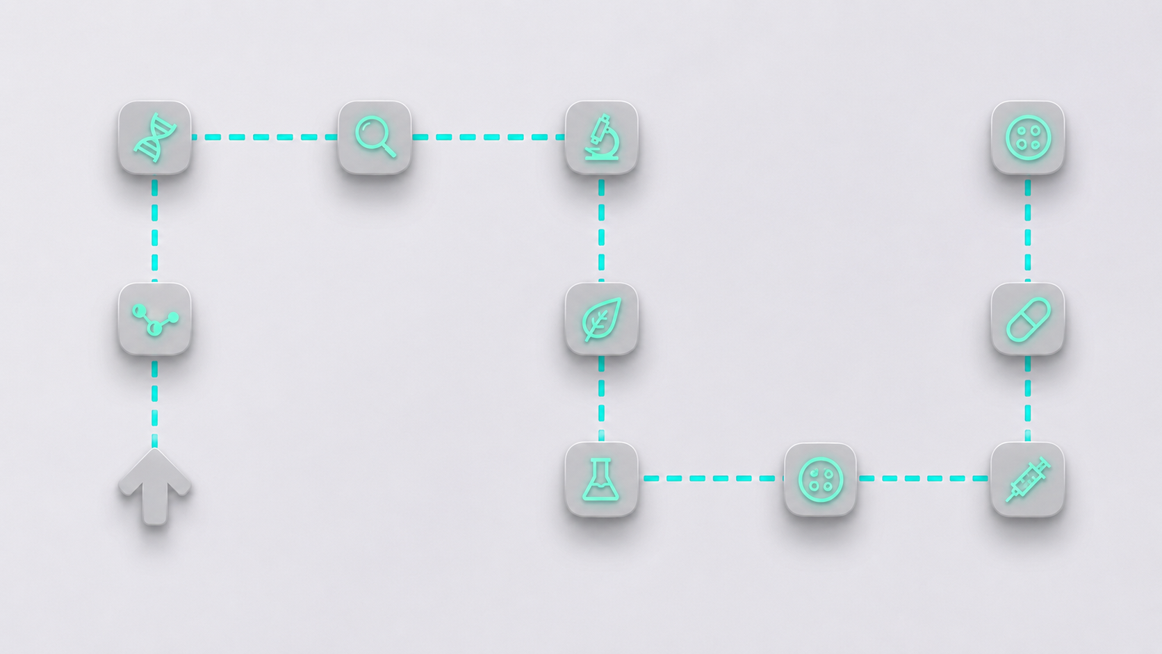 Visual representation of six specialized research chains