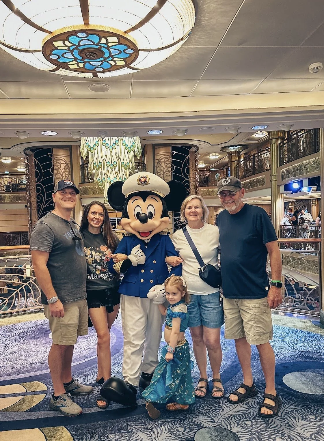 Multigenerational family enjoying a Disney Cruise Line vacation