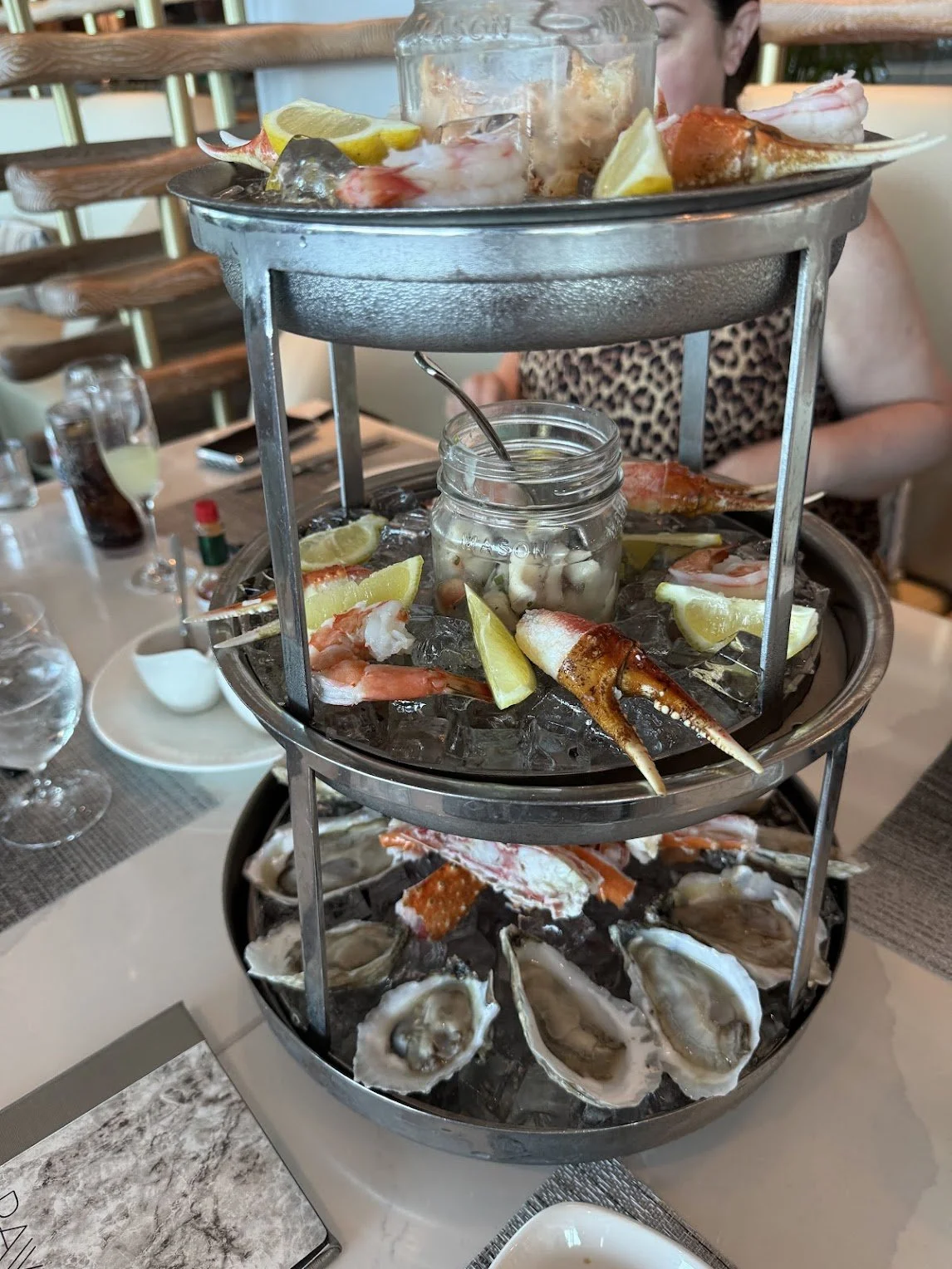Seafood tower aboard Celebrity Beyond