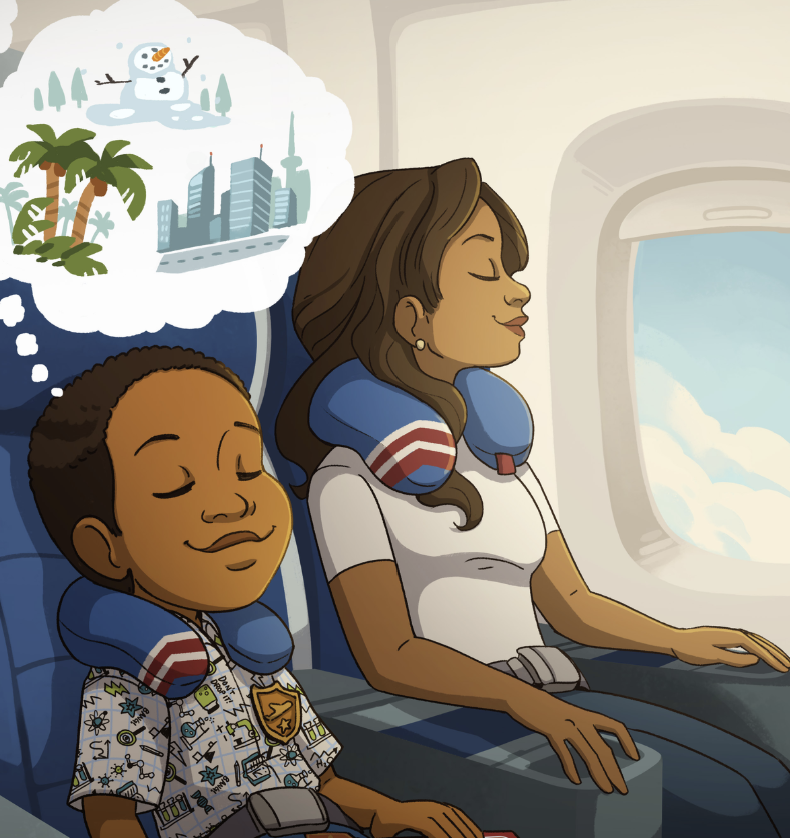 William imagining future adventures while flying