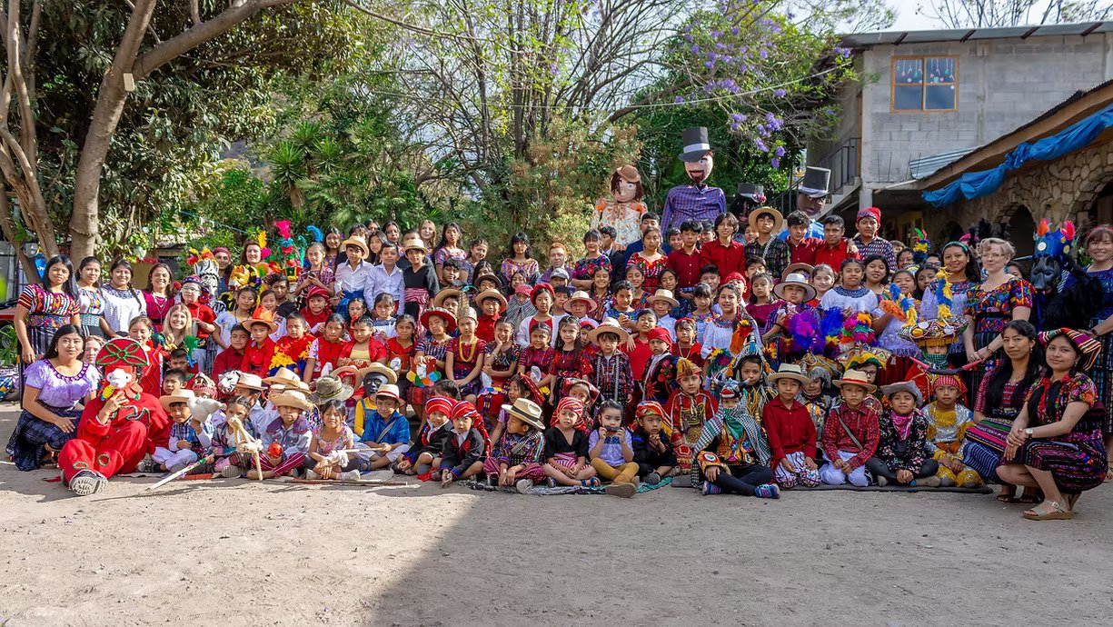Students at partner schools collage