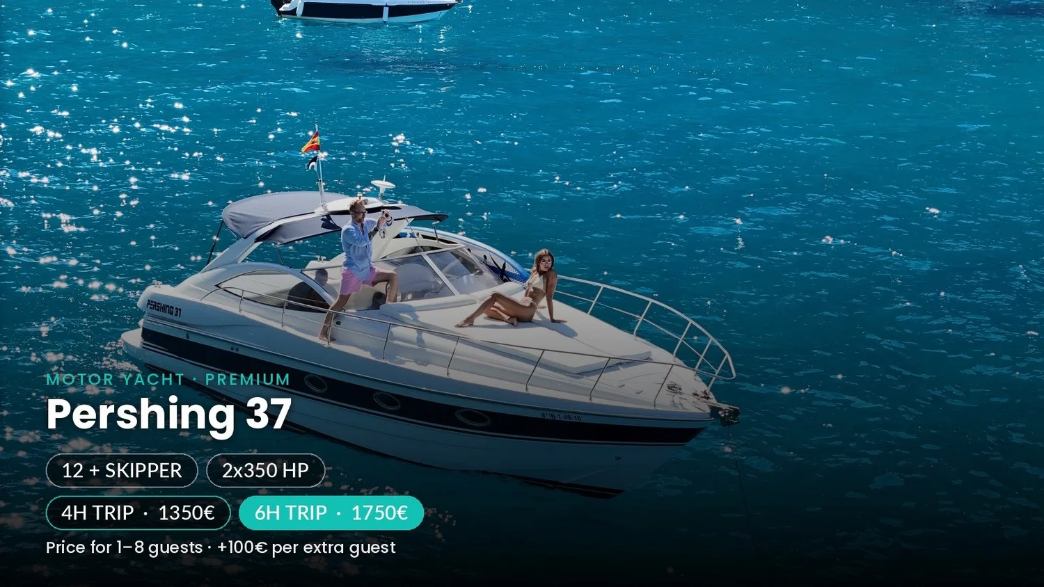 Pershing 37 boat rental Mallorca