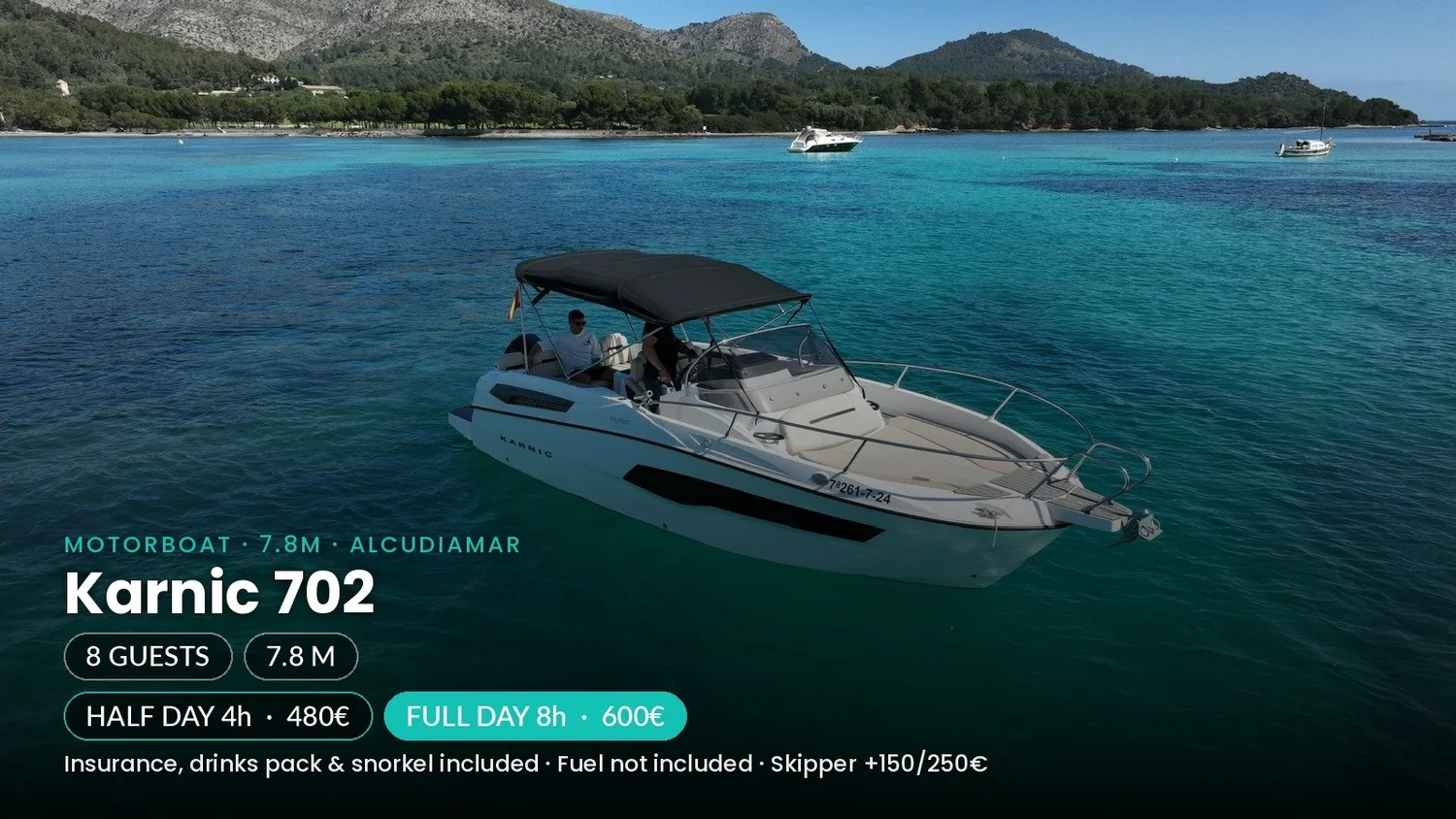 Karnic 702 boat rental Mallorca