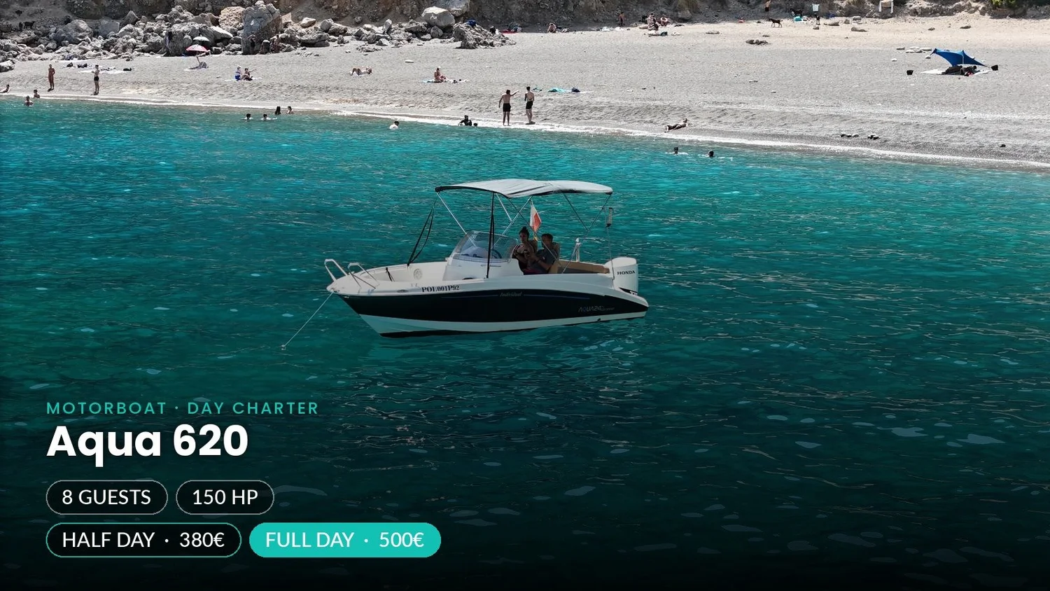 Aqua 620 boat rental Mallorca