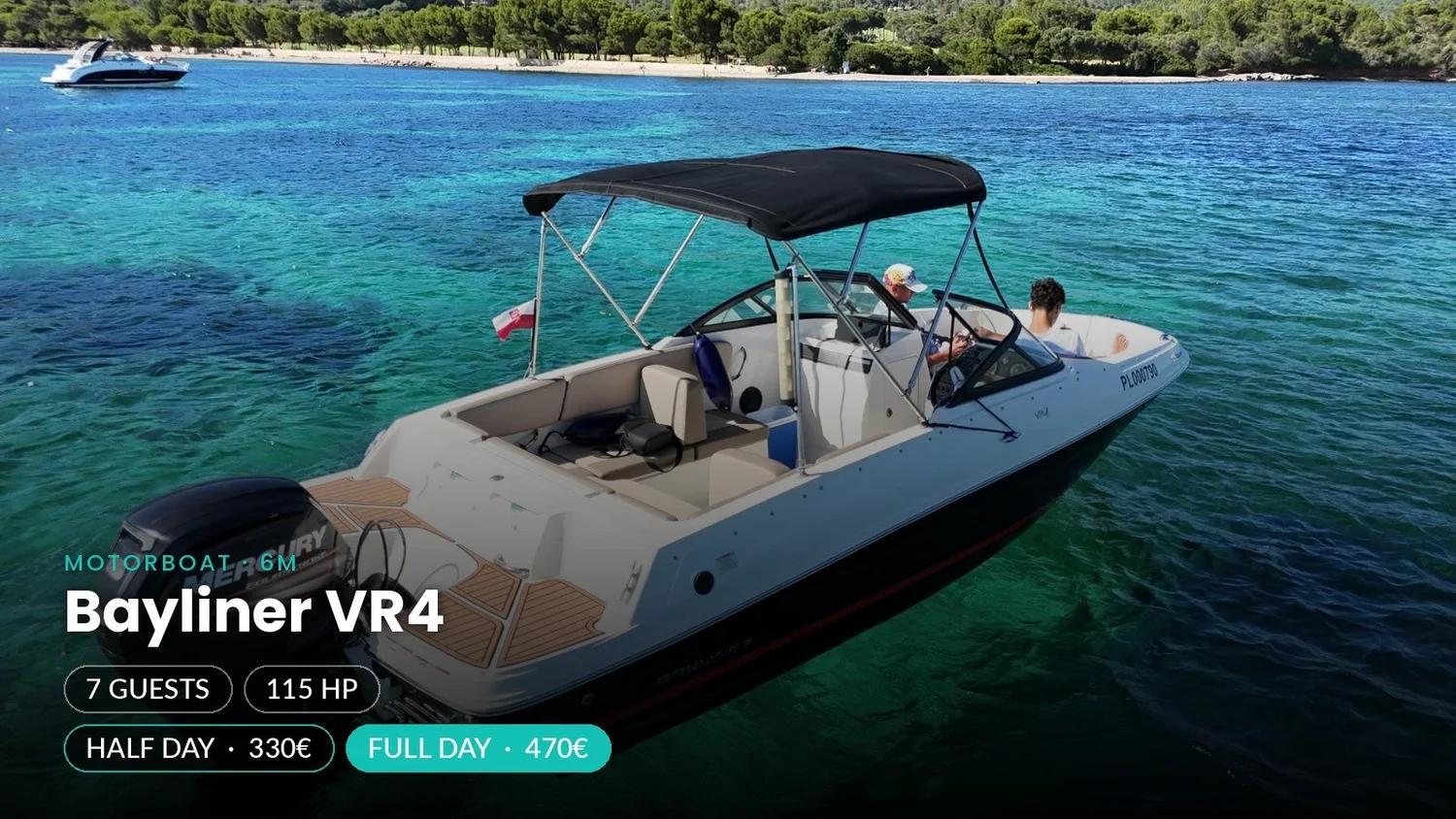 Bayliner VR4 boat rental Mallorca