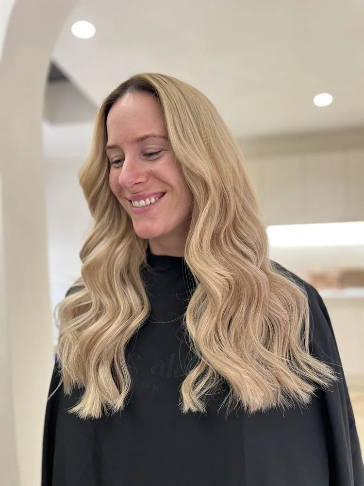 Long, full keratin bond extensions with natural movement